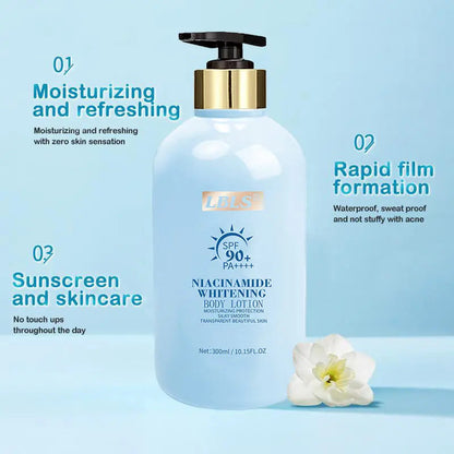 LBLS Niacinamide Whitening SPF 90+ PA+++ & Niacinamide Collagen Glutathione Body Lotion