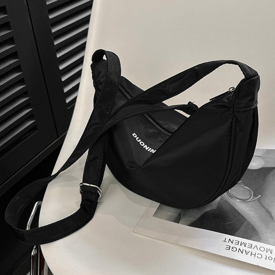 Pop-Color Crescent Shoulder Bag