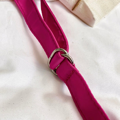 Pop-Color Crescent Shoulder Bag