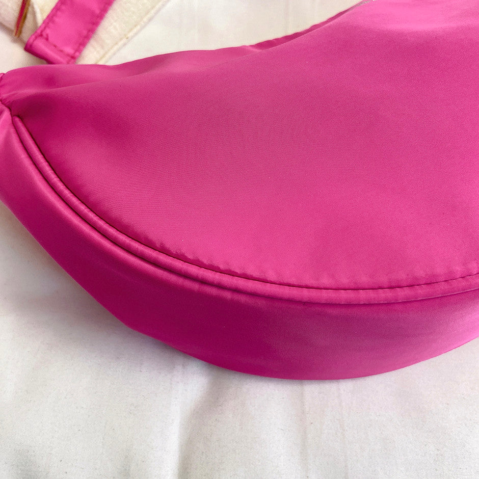 Pop-Color Crescent Shoulder Bag