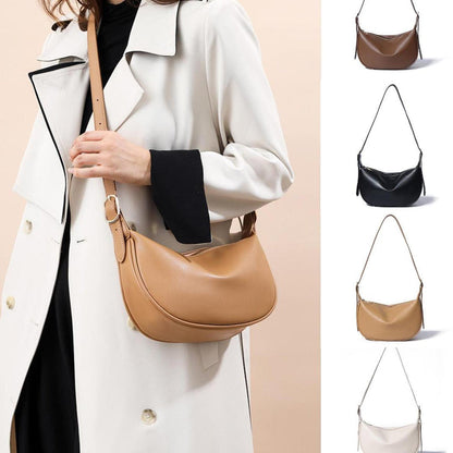 Leather Dumpling Shoulder Crossbody Bag