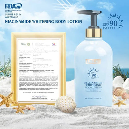 LBLS Niacinamide Whitening SPF 90+ PA+++ & Niacinamide Collagen Glutathione Body Lotion
