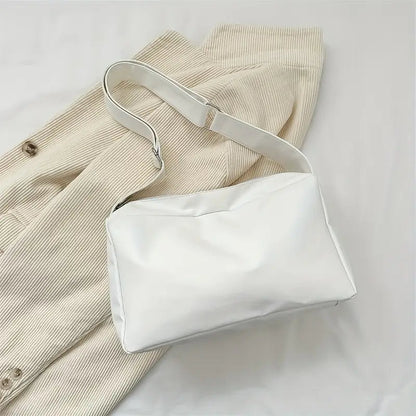 Minimalist Soft Leather Wide Strap Shoulder Bag