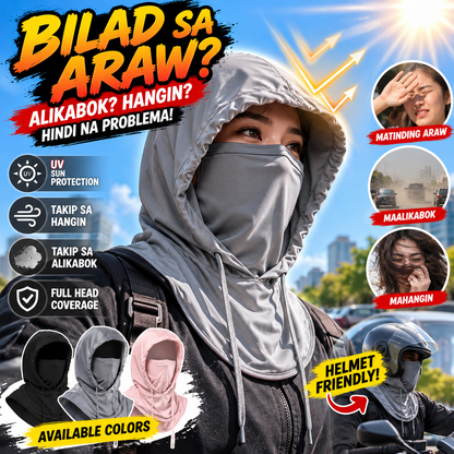 Balaclava Breathable UV Sun Protection Full Head Mask with Drawstring Design