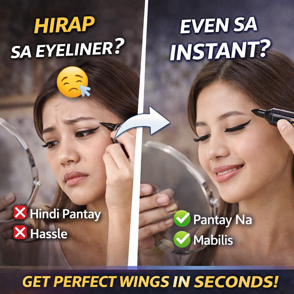 OHLY ONE Double Head Waterproof Cat Eye Wings Eyeliner Stamp