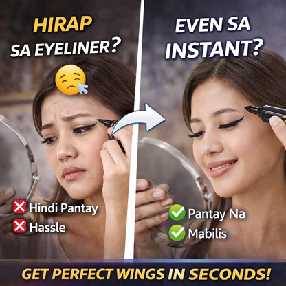 OHLY ONE Double Head Waterproof Cat Eye Wings Eyeliner Stamp