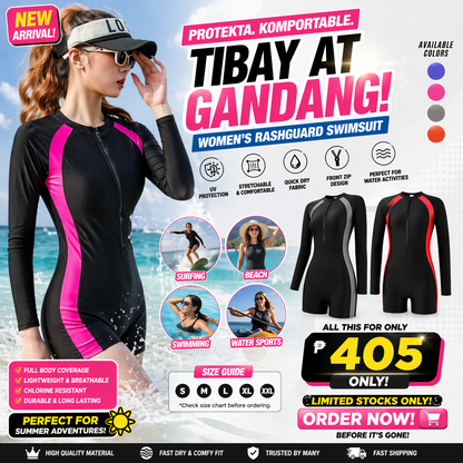 One-Piece Zipper Rash Guard