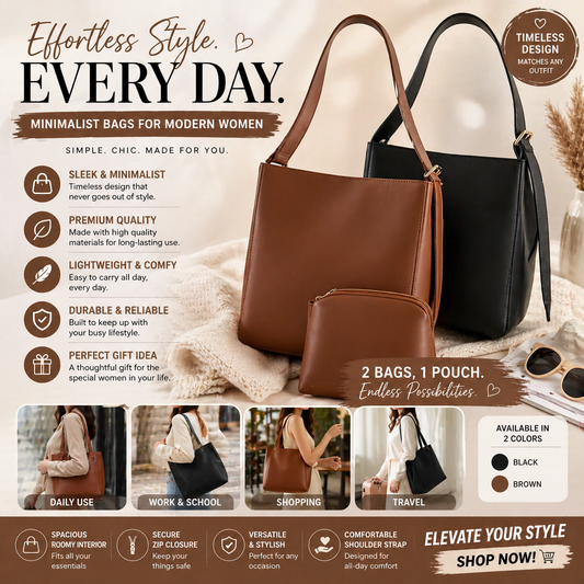 2 IN 1 Retro Bucket Bag