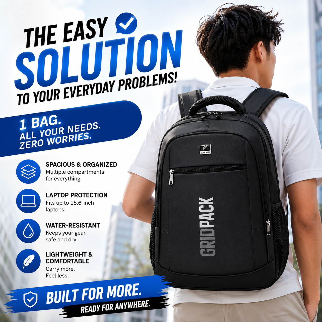 Multi-compartment Waterproof Backpack