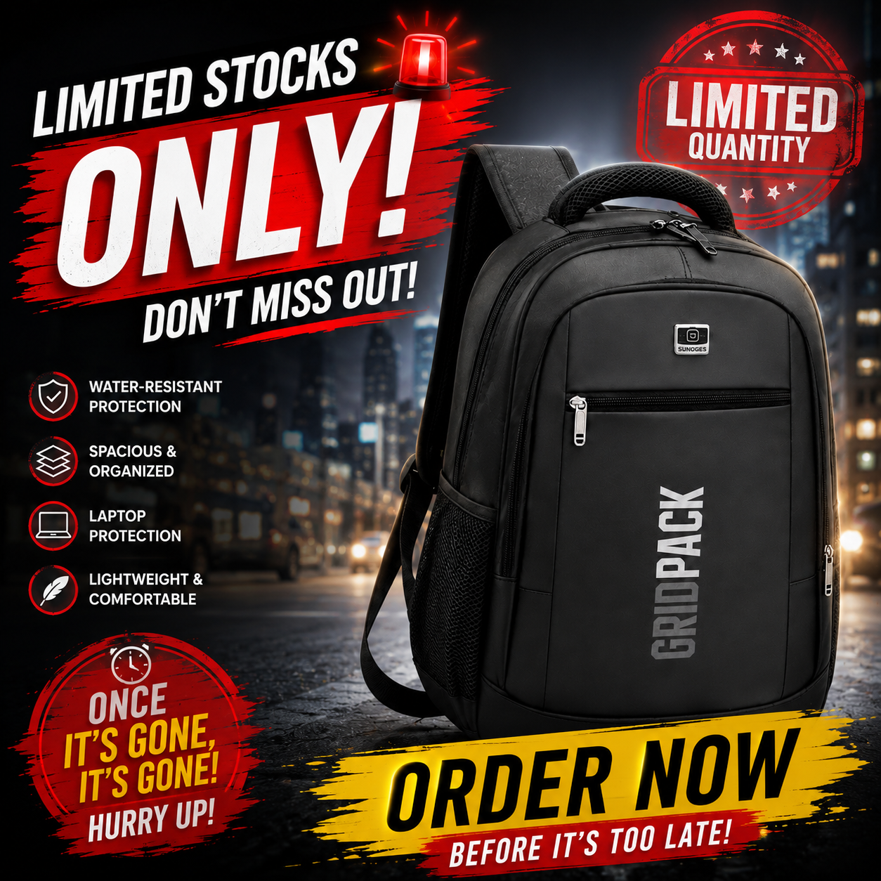 Multi-compartment Waterproof Backpack
