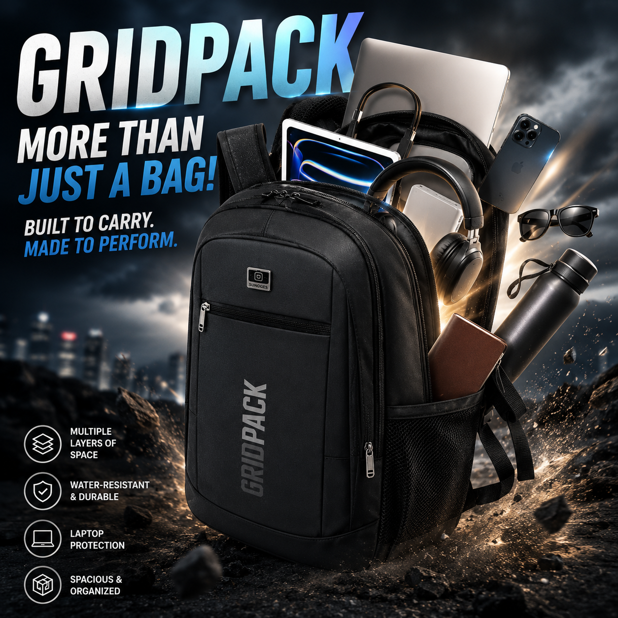 Multi-compartment Waterproof Backpack