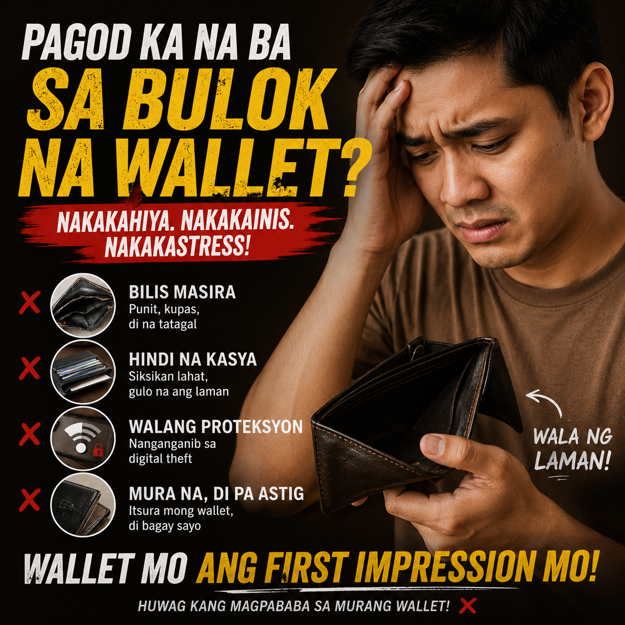 Men's Retro All-in-One Wallet & Phone Holder