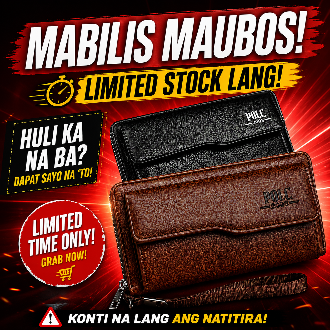 Men's Retro All-in-One Wallet & Phone Holder