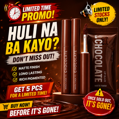 MAGIC CASA 5PCS Chocolate Matte Lip Glaze Set