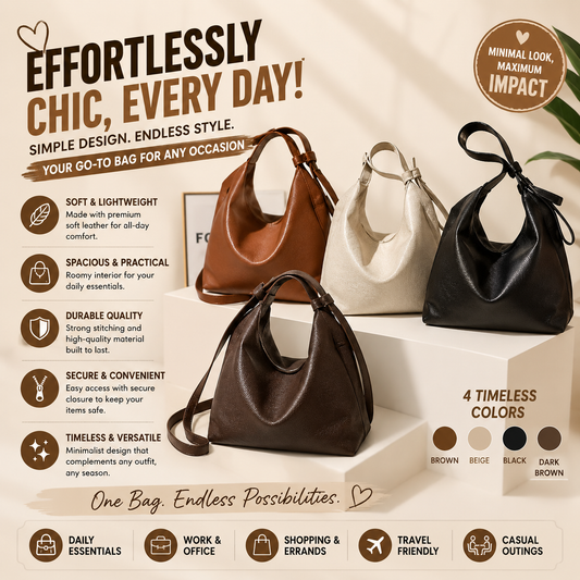 Soft Leather Large Capacity Shoulder Sling Bag