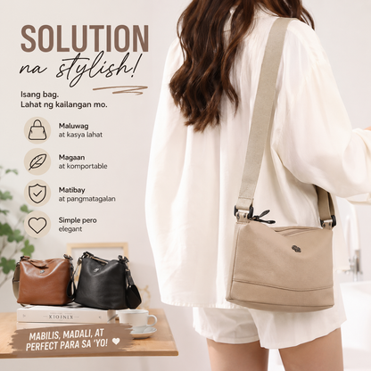 Soft Leather Large Capacity Shoulder Sling Bag