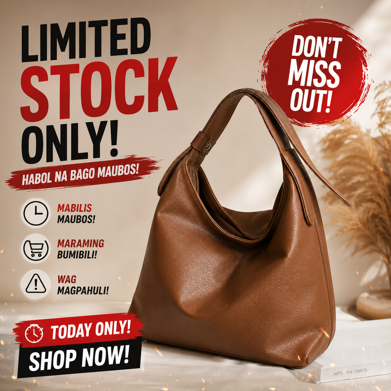 Soft Leather Large Capacity Shoulder Sling Bag