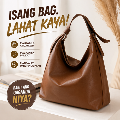 Soft Leather Large Capacity Shoulder Sling Bag