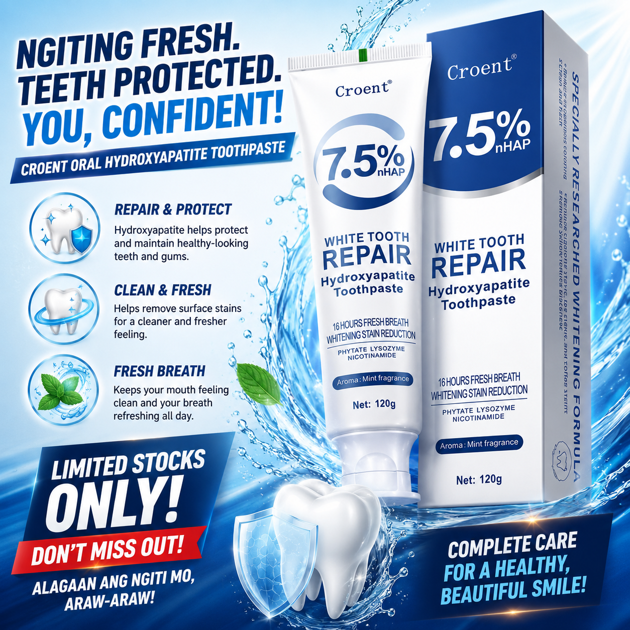 CROENT Oral Hydroxyapatite Toothpaste