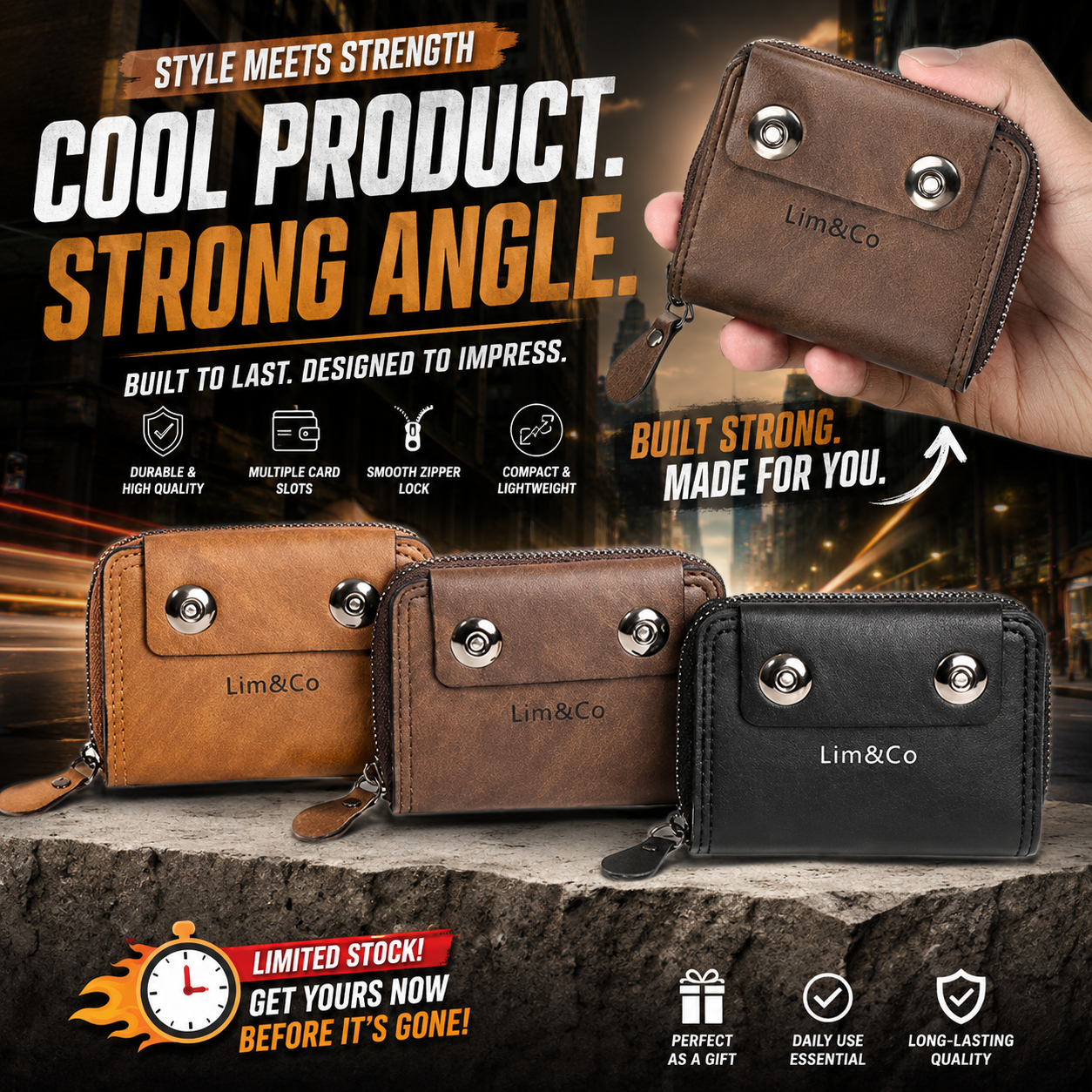 Classic Multi-Card Leather Wallet