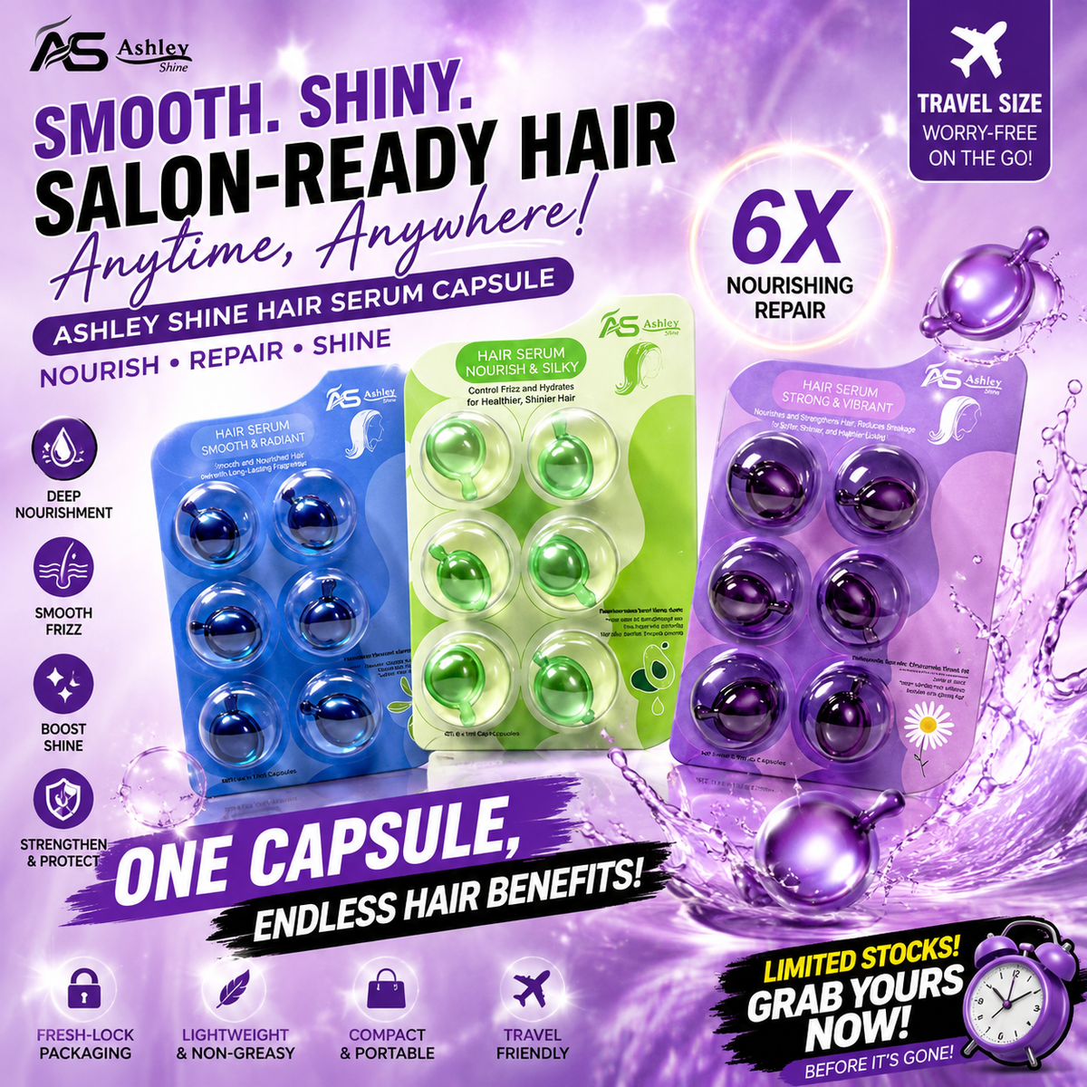 Ashley Shine Hair Serum Capsule