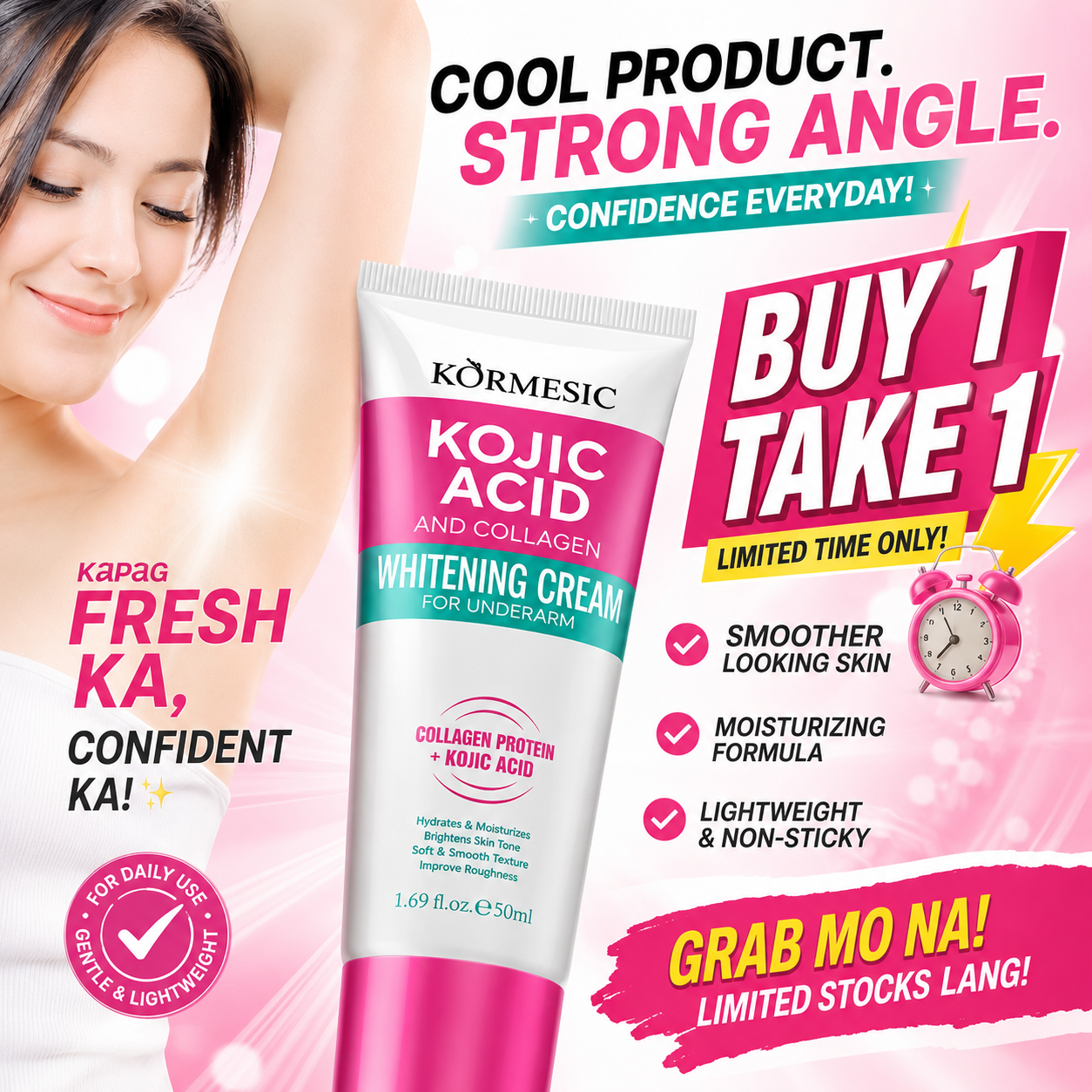 BUY 1 TAKE 1 | KORMESIC Kojic Acid Collagen Underarm Whitening Cream