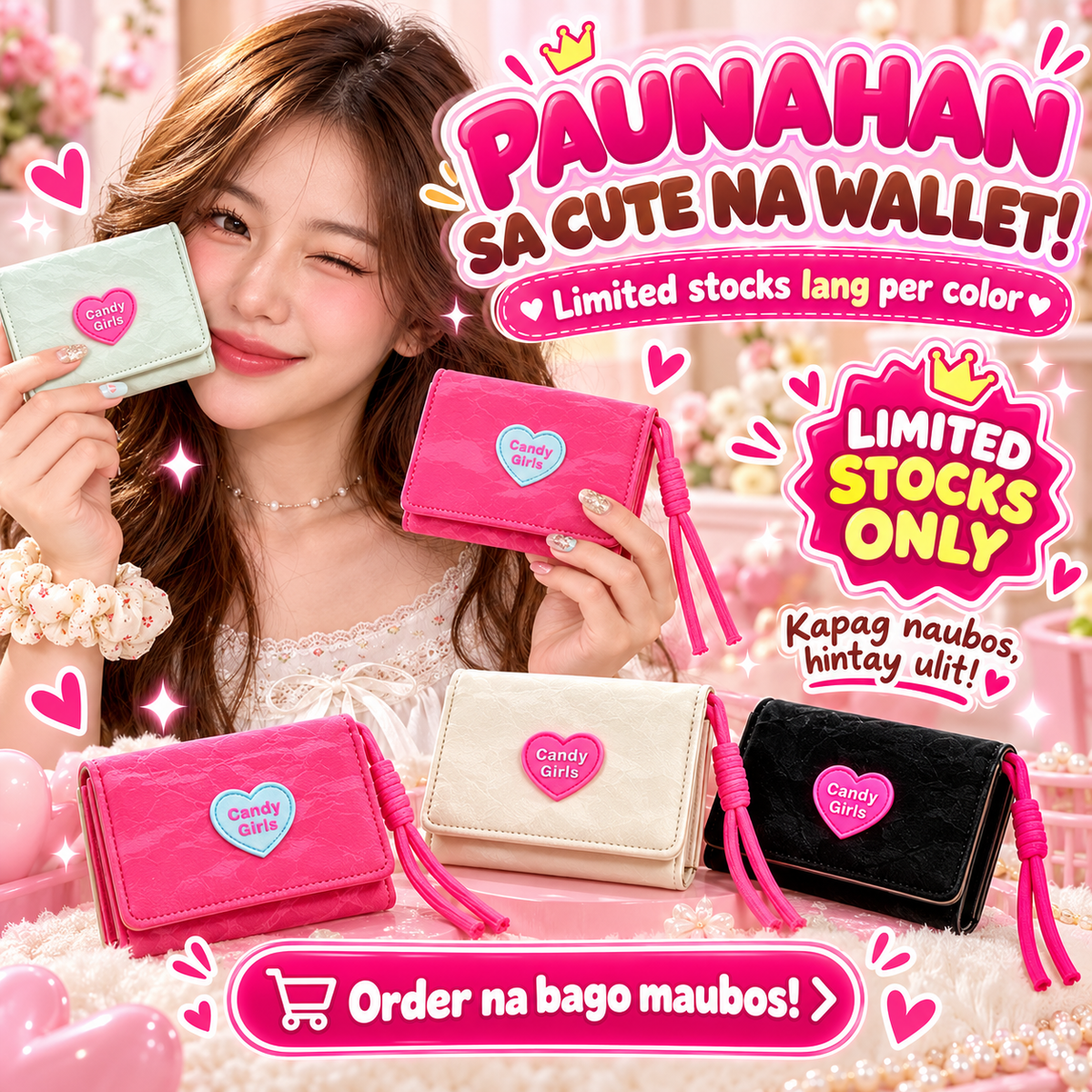 Candy Girls Tri-Fold Wallet