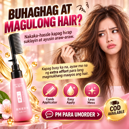 BAYAXIN Hair Straightening Serum with Comb Applicator