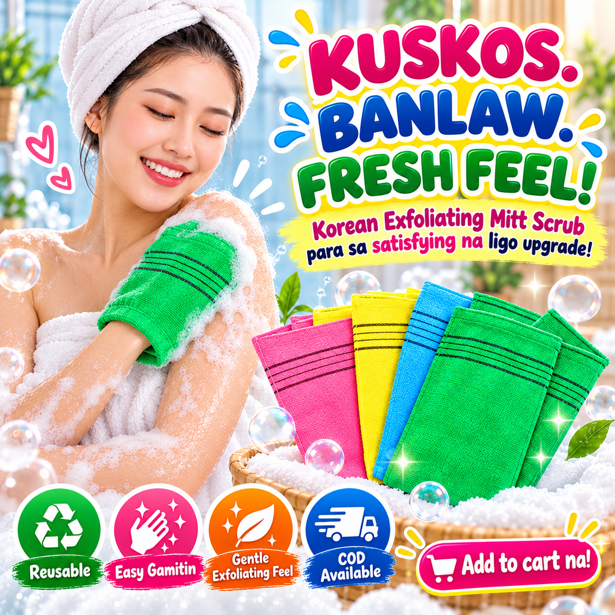 Korean Exfoliating Mitt Scrub