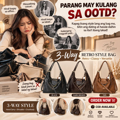 3-Way Retro Style Bag