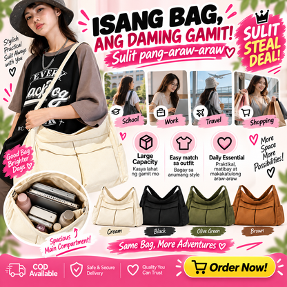 Large Capacity Canvas Messenger Bag