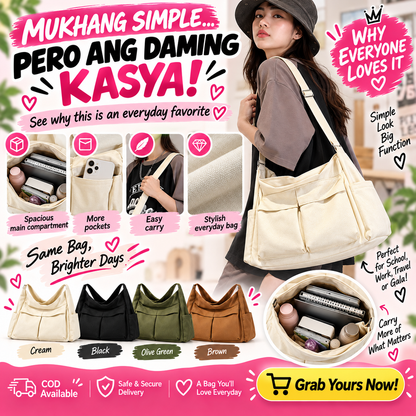 Large Capacity Canvas Messenger Bag