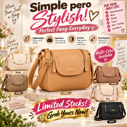 High-end Korean Leather Classy Shoulder Crossbody Bag