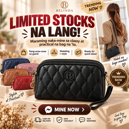 Three-layer Zipper Fashion Sling Bag