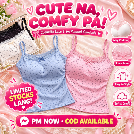Coquette Lace Trim Padded Camisole