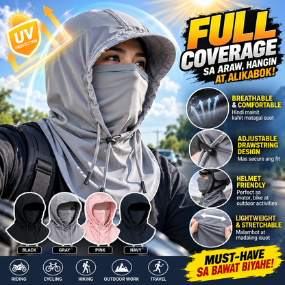 Balaclava Breathable UV Sun Protection Full Head Mask with Drawstring Design