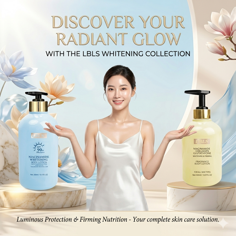 LBLS Niacinamide Whitening SPF 90+ PA+++ & Niacinamide Collagen Glutathione Body Lotion