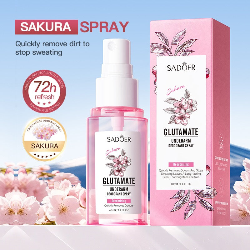 SADOER Sakura Glutamate Underarm Deodorant Spray 40ml
