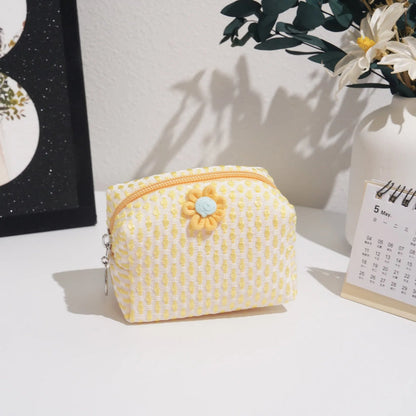 Mini Embroidered Waffle Pouch