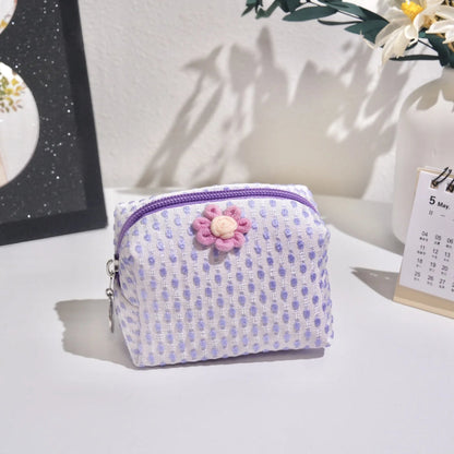 Mini Embroidered Waffle Pouch