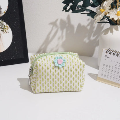 Mini Embroidered Waffle Pouch