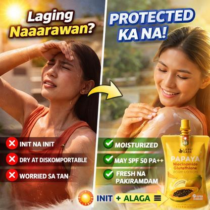 LABN' CARE Papaya Niacinamide Glutathione Body Lotion SPF 50 PA+++