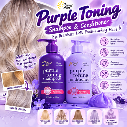 MERRY SUN Purple Toning Shampoo & Conditioner 300ml