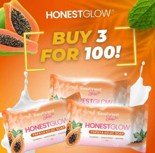 HONEST GLOW KOJIC PAPAYA SOAP 70G