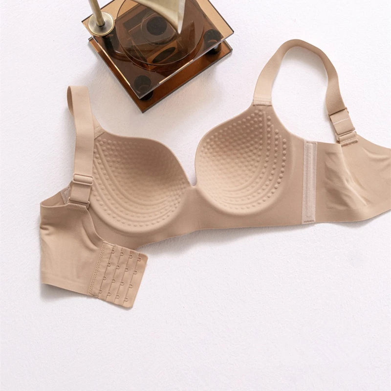 Plus Size Wireless Push Up Bra 3D Anti-Gravity Seamless Padded Gathering & Anti-sagging