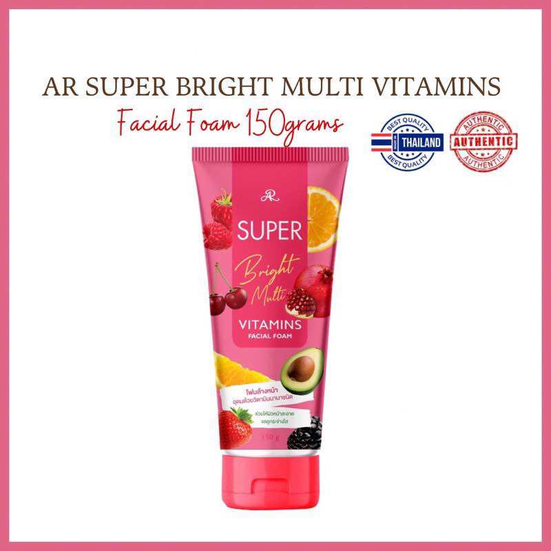 BUY 1 GET1! AR Super Bright Facial Foam – Multi-Vitamin Glow in Every Wash ✨ (Made in Thailand)