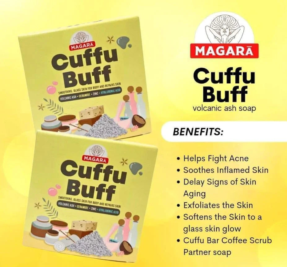 MAGARA SKIN CUFFU BAR 3IN1 SCRUB SOAP & CUFFU BUFF 60G