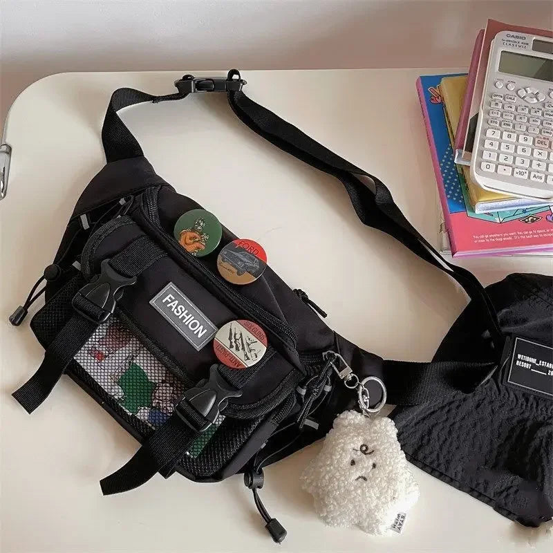Japan Style Multi-Pocket Streetwear Fanny Pack