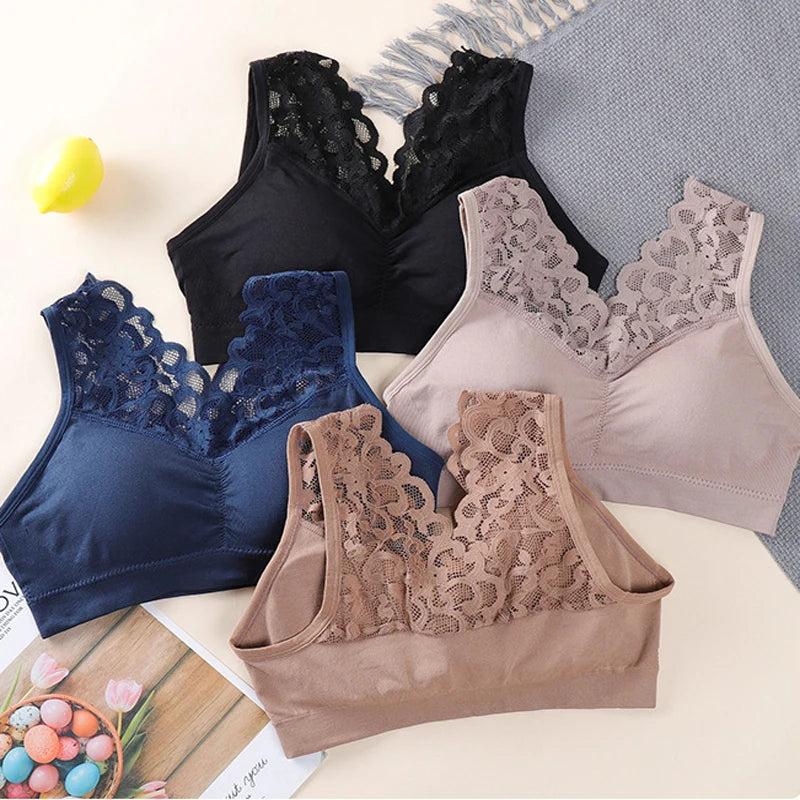 Sexy Lace Padded Wireless Bralette