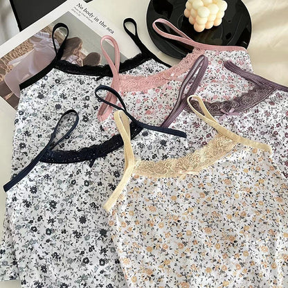 Floral Lace Trim Camisole